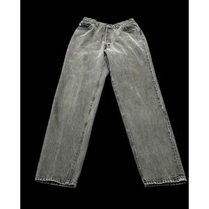 VTG Levi's 501XX 17501-0660 Women's Black Jeans USA MADE Button Fly 90s, Sz 13